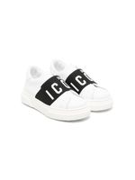 DSQUARED2 KIDS baskets en cuir à logo imprimé - Blanc