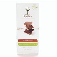 Balance Luxury chocolate melk hazelnoot stevia (85 gr) - thumbnail