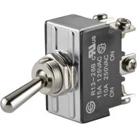 TRU COMPONENTS 1587676 TC-R13-28B-06 Tuimelschakelaar 250 V/AC 10 A 2x aan/aan Continu 1 stuk(s) - thumbnail