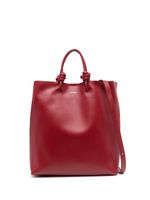 Jil Sander sac cabas en cuir à logo imprimé - Rouge