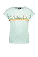 Like Flo Meisjes t-shirt met streep 'Like Flo' - Mint