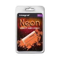 Integral 32 GB Neon Oranje USB 2.0 Flash Drive