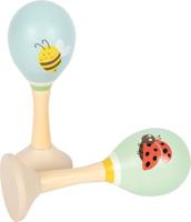 small foot Maracas Little Friends, hoogwaardige rammelaars met dierenmotieven, voor baby's en peuters, 12726