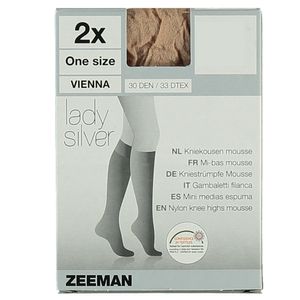 Lady Silver Kniekousen 30 den Stretch  2-Pack