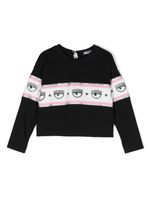 Chiara Ferragni Kids sweat à bande logo - Noir