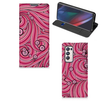 OPPO Find X3 Neo Bookcase Swirl Pink - thumbnail