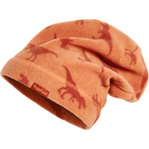 Playshoes fleece beanie dino's geel Maat