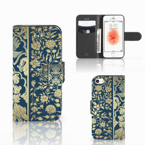 Apple iPhone 5 | 5s | SE Hoesje Beige Flowers