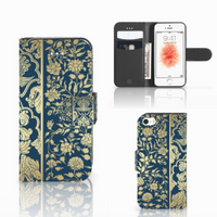 Apple iPhone 5 | 5s | SE Hoesje Beige Flowers - thumbnail