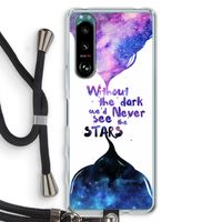 Stars quote: Sony Xperia 5 III Transparant Hoesje met koord