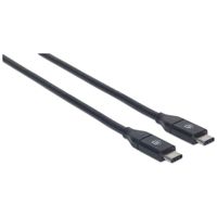 Manhattan USB-kabel USB 3.2 Gen2 (USB 3.1 Gen2) USB-C stekker, USB-C stekker 0.50 m Zwart 354899 - thumbnail