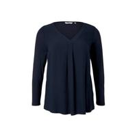 Tom Tailor My True Me top met plooien donkerblauw