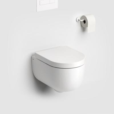 Toiletpot Hangend Clou Hammock 49x36.8x37.5cm Wandcloset Keramiek Diepspoel Mat Wit met Softclose Toiletbril