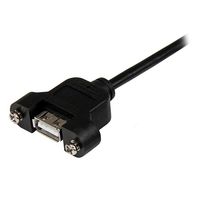 StarTech.com 60 cm lange, op paneel gemonteerde USB-kabel A naar A F/M - thumbnail