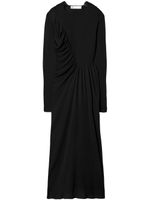 Tory Burch robe mi-longue à fronces - Noir