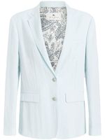 ETRO blazer à simple boutonnage - Bleu