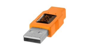 Tether Tools USB-kabel USB 2.0 USB-A stekker, USB-A bus 5.00 m Oranje Actief met signaalversterking CU1917