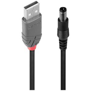 LINDY USB-kabel USB 2.0 USB-A stekker, DC-stekker 5,5 mm 1.50 m Zwart 70267