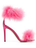 Alexandre Vauthier sandales ornées de plumes - Rose - thumbnail