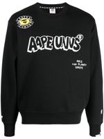 AAPE BY *A BATHING APE® sweat à imprimé graphique - Noir - thumbnail