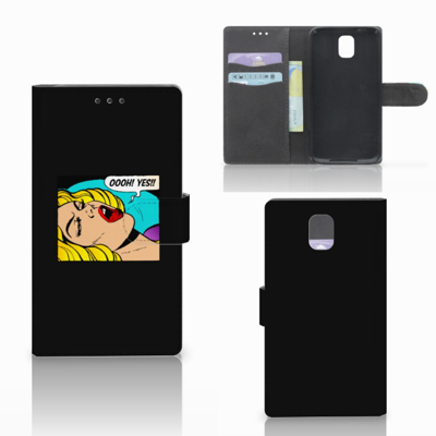 Samsung Galaxy Note 3 Wallet Case met Pasjes Popart Oh Yes
