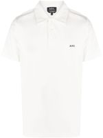 A.P.C. polo Antoine en piqué - Blanc - thumbnail