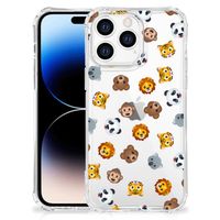 Doorzichtige Silicone Hoesje voor Apple iPhone 14 Pro Max Dieren Emojis