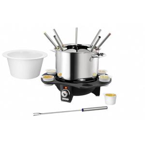 Unold Elegance Fondue 1000 W Met handmatige temperatuursinstelling RVS, Zwart