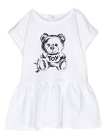 Moschino Kids robe Teddy Bear en coton - Blanc