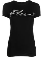 Philipp Plein t-shirt à logo orné de cristaux - Noir - thumbnail