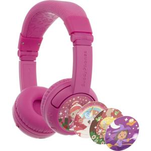 onanoff BuddyPhones® On Ear headset Kinderen Bluetooth, Kabel Pink Volumebegrenzing, Vouwbaar, Headset