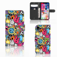 Apple iPhone Xr Wallet Case met Pasjes Punk Rock