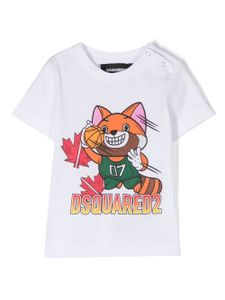 DSQUARED2 KIDS t-shirt en coton à imprimé graphique - Blanc