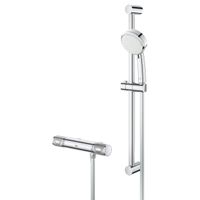 GROHE Grohtherm thermostatische opbouw douchemengkraan met glijstang en handdouche chroom 34837000