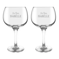 Gin Tonic glas graveren (2 stuks)