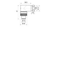 Hirschmann 933 166-100-1 Sensor/actuator connector, niet geassembleerd M12 Aantal polen: 4 Stekker, haaks 1 stuk(s)