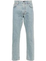 Moschino logo-appliqué straight-leg jeans - Bleu