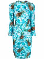 Philipp Plein robe Pineapple Skies courte - Bleu - thumbnail