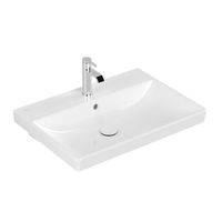 Villeroy & Boch Avento meubelwastafel 65x47cm 1 kraangat met overloop wit 41586501