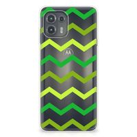 Motorola Edge 20 Lite TPU bumper Zigzag Groen - thumbnail