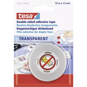 tesa 64621-00000-07 Dubbelzijdige tape Transparant (l x b) 10 m x 12 mm 1 stuk(s)