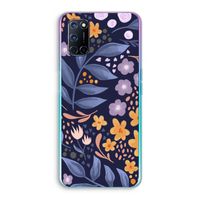 Flowers with blue leaves: Oppo A52 Transparant Hoesje