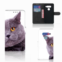 LG V40 Thinq Telefoonhoesje met Pasjes Kat