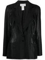 Thierry Mugler Pre-Owned blazer à revers crantés - Noir - thumbnail