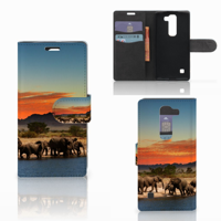 LG Spirit Telefoonhoesje met Pasjes Olifanten