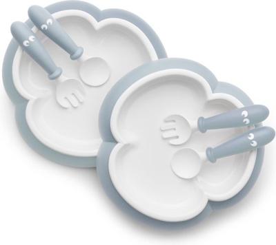 BabyBjörn Babybord, Lepel en Vork, set van 2 Pastelblauw