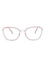 Carolina Herrera lunettes de vue à monture papillon métallisée - Rouge - thumbnail