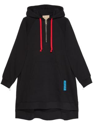 Gucci Asymmetrische hoodie - Zwart