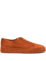 Santoni baskets en daim à lacets - Orange