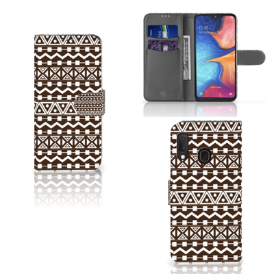 Samsung Galaxy A20e Telefoon Hoesje Aztec Brown